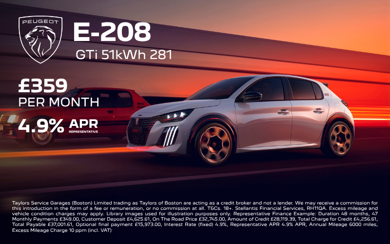 new peugeot e-208 gti offer