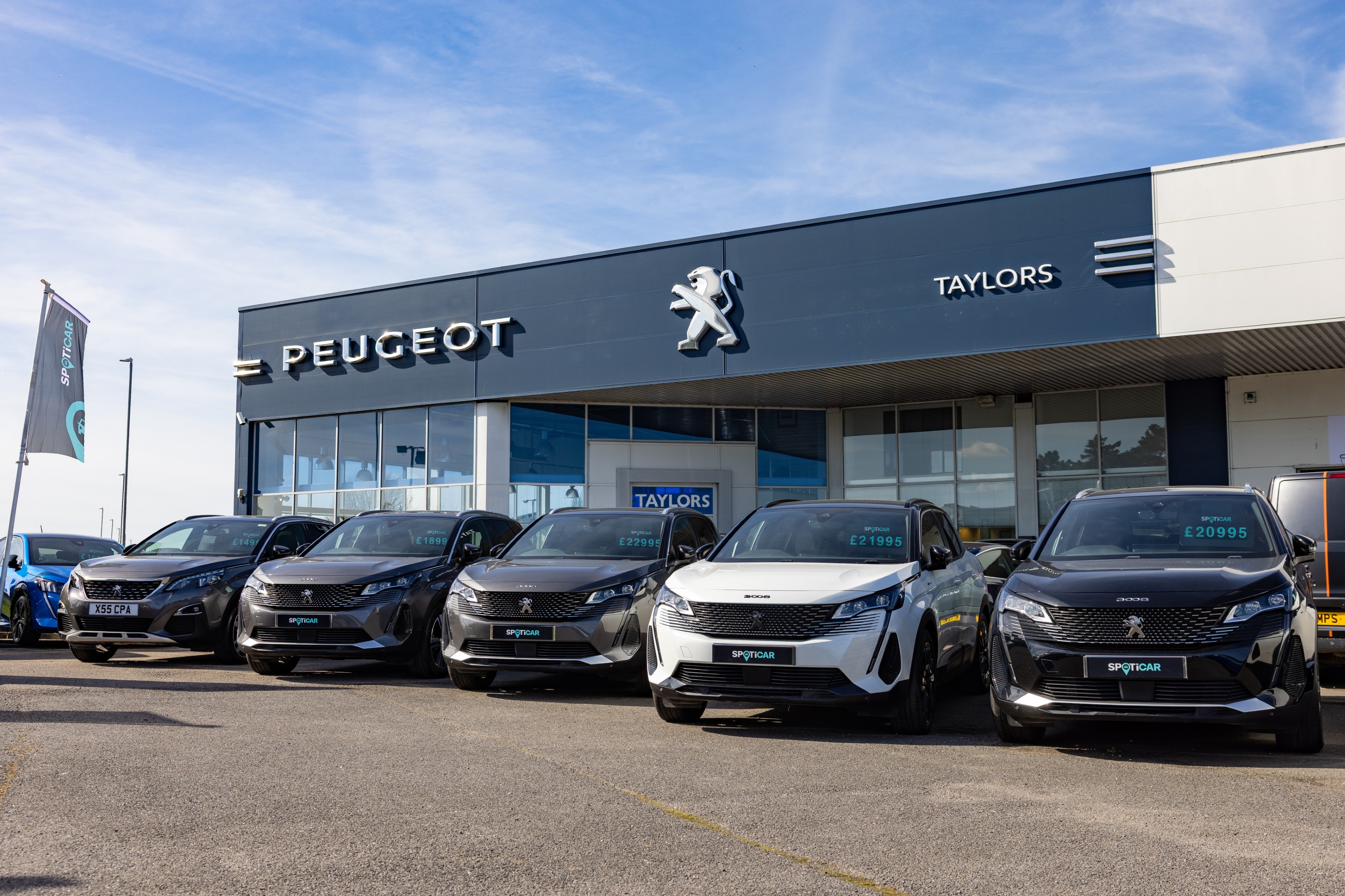exterior of taylors peugeot dealership