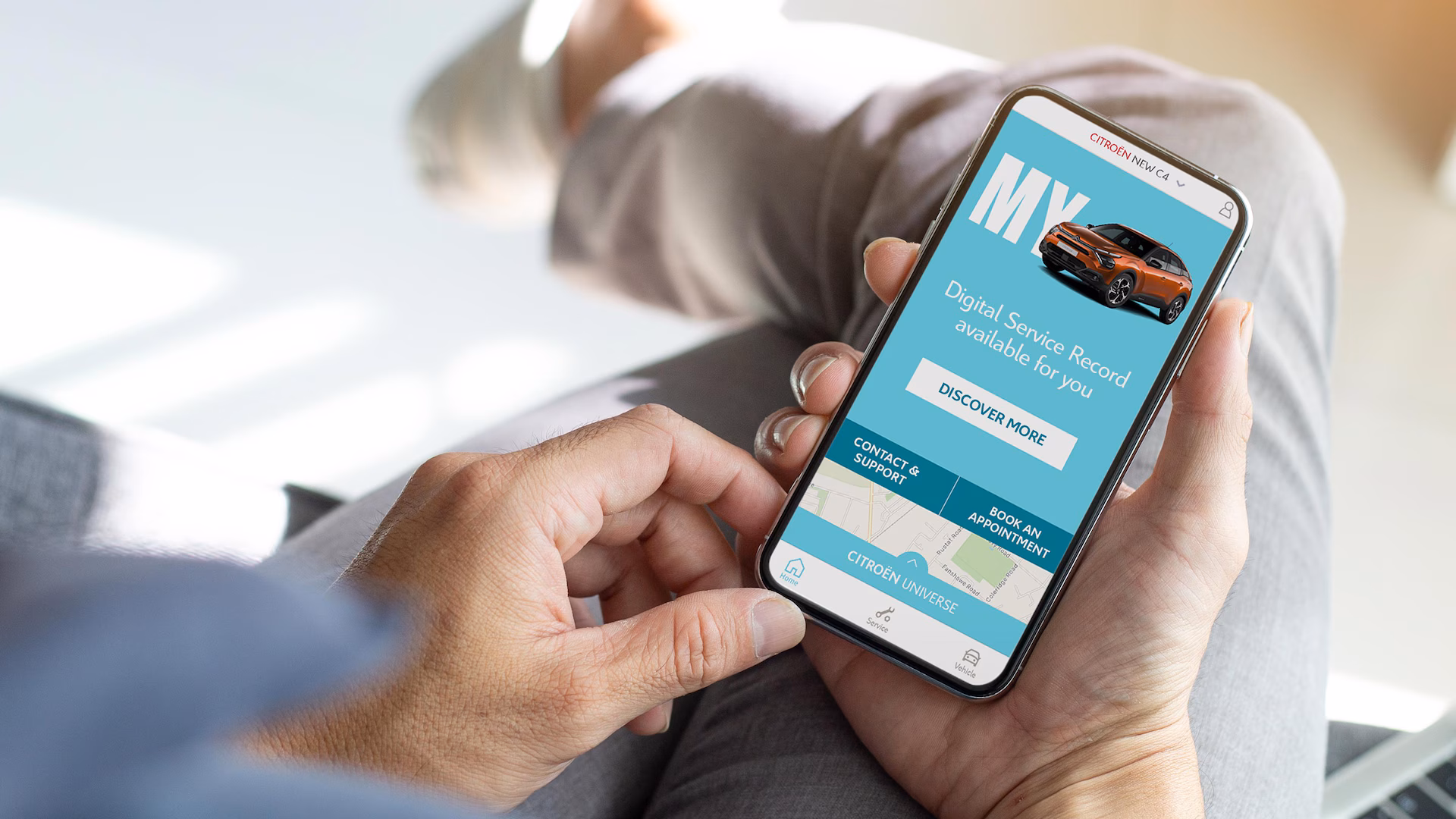 citroen servicing app on phone