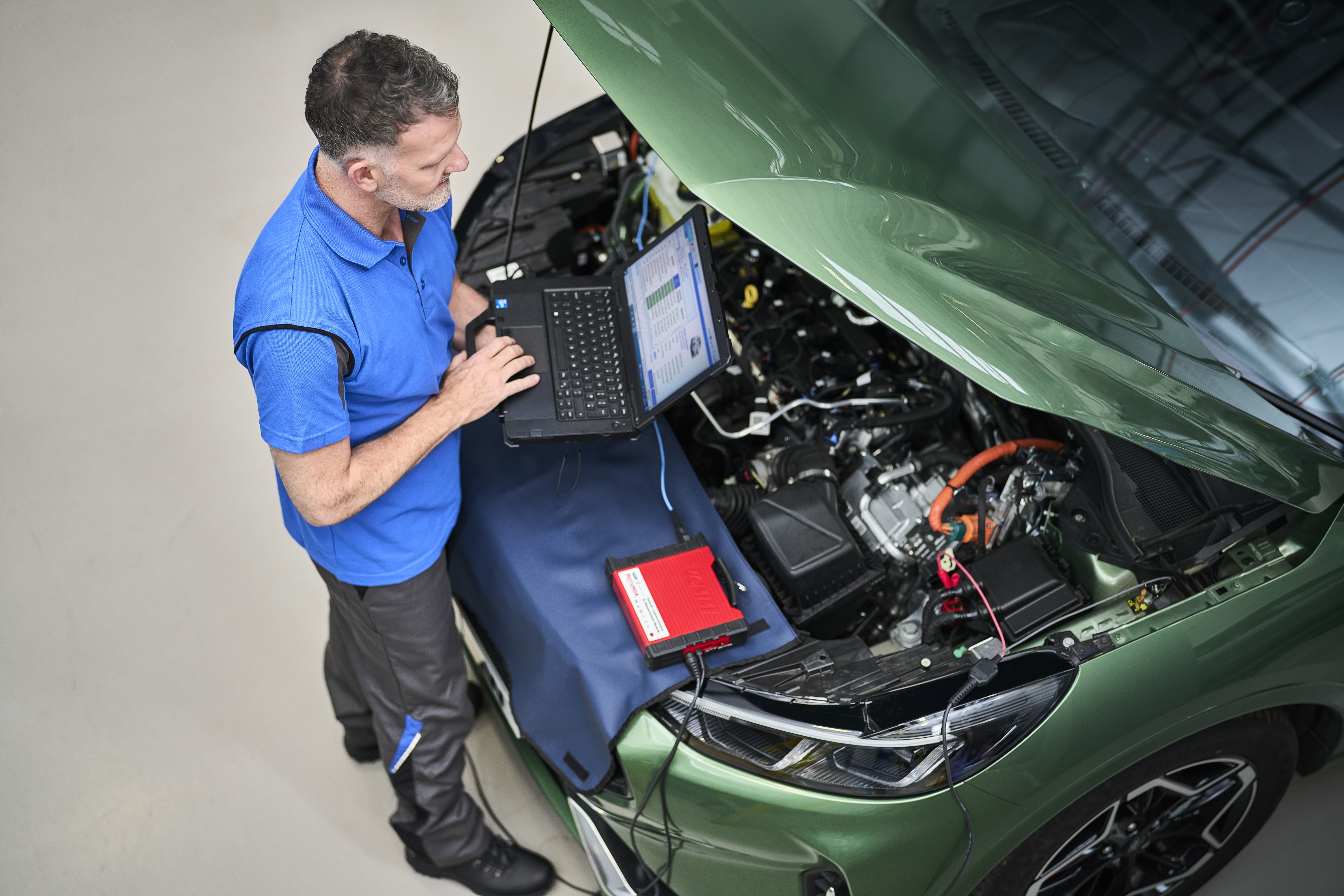 ford technician completing health check