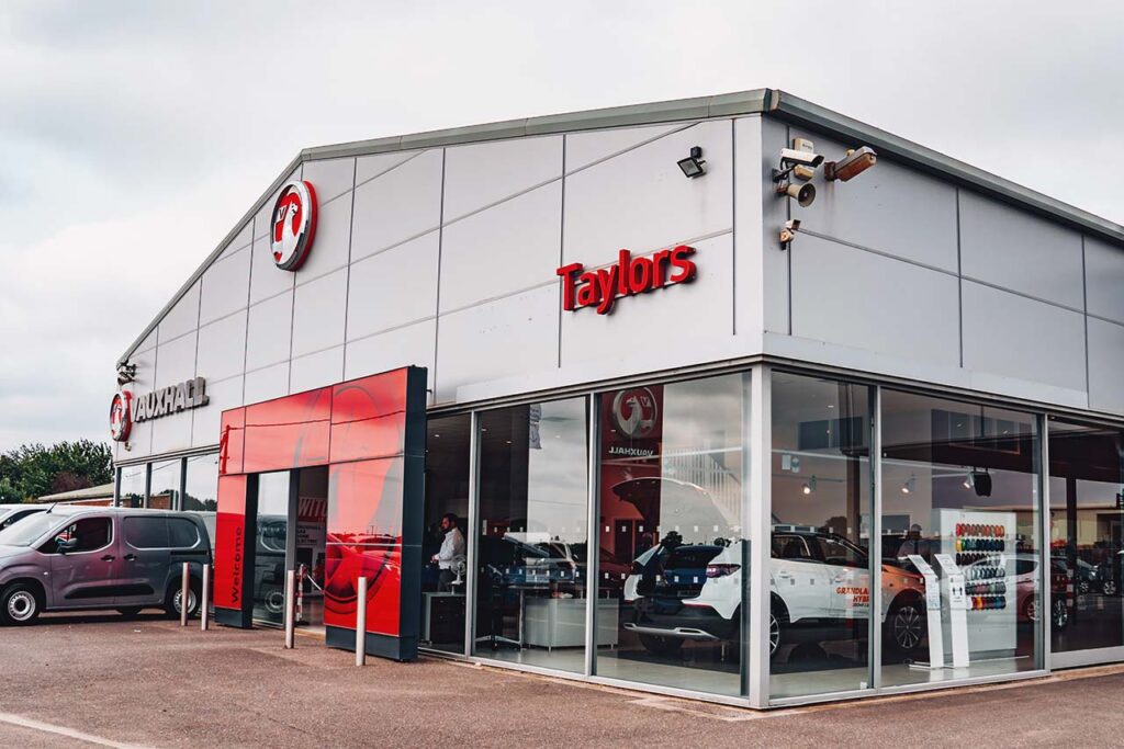 Taylors Vauxhall Dealer Showroom
